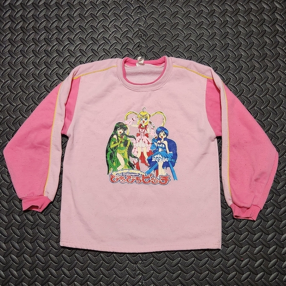 Girls Vintage Mermaid Melody Pitchi Pitchi Pitch Anime Sweatshirt - Picture 1 of 7